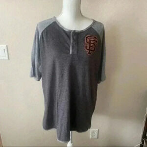 Majestic, San Francisco Giants Charcoal cotton polyester mens  T-Shirt